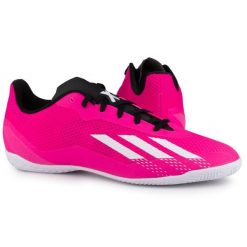 Buty męskie do piłki noznej Adidas X SPEEDPORTAL.4 IN. Białe buty do biegania męskie ADIDAS, bez wzorów, bez zapięcia, do piłki nożnej. Za 246.75 zł.