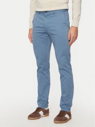 Boss Chinosy 50510933 Niebieski Slim Fit. Niebieskie eleganckie spodnie męskie Boss, bez wzorów, z bawełny. Za 909.99 zł.
