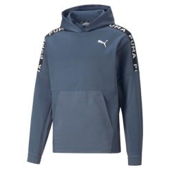 Puma Bluza Fit Pwrfleece 52212418. Niebieskie bluzy nierozpinane męskie Puma, m, bez wzorów, bez ramiączek, bez kaptura. Za 182.99 zł.
