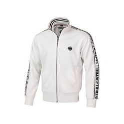 Bluza męska Pitbull rozpinana Oldschool Tape Logo. Białe bluzy rozpinane męskie PITBULL, m, bez wzorów, retro, bez ramiączek, bez kaptura. W wyprzedaży za 179.00 zł.