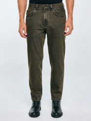 Jeansy męskie z kolekcji Authentic brązowe Ates 888. Brązowe jeansy męskie Big Star, bez wzorów, z denimu, klasyczne. Za 329.99 zł.