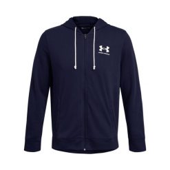 Bluza z kapturem i zamkiem błyskawicznym Under Armour Rival Terry. Białe bluzy z kapturem męskie Under Armour, m, bez wzorów, z bawełny, z kapturem. Za 312.50 zł.