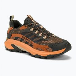 Buty turystyczne męskie Merrell Moab Speed 2. Brązowe buty trekkingowe męskie Merrell, bez wzorów, bez zapięcia, trekkingowe. Za 429.99 zł.