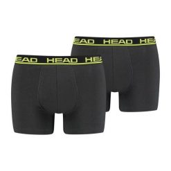 Bokserki męskie Head Basic Boxer 2 Pack. Czarne bokserki męskie Head, m, bez wzorów. Za 75.00 zł.