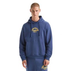 Bluza DIADORA HOODIE 1948 ATHL. CLUB. Niebieskie bluzy nierozpinane męskie Diadora, m, bez wzorów, bez ramiączek, bez kaptura. Za 149.99 zł.