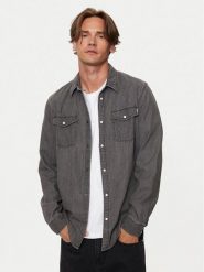 Pepe Jeans Koszula jeansowa PM308586 Szary Regular Fit. Szare koszule męskie Pepe Jeans, m, bez wzorów, z bawełny, bez kołnierzyka, bez ramiączek. Za 239.99 zł.