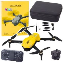 Dron D11 Zdalnie Sterowany Kamera HD WIFI Sterowanie Gestami Pilot Żółty. Żółte drony LEANToys. Za 181.86 zł.
