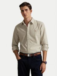Polo Ralph Lauren Koszula 710852744004 Beżowy Slim Fit. Brązowe koszule męskie Polo Ralph Lauren, m, bez wzorów, z bawełny, bez kołnierzyka, bez ramiączek. Za 659.99 zł.