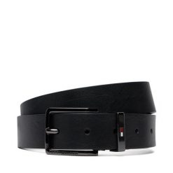 Pasek Tommy Hilfiger. Czarne paski męskie Tommy Hilfiger, bez wzorów. Za 229.99 zł.