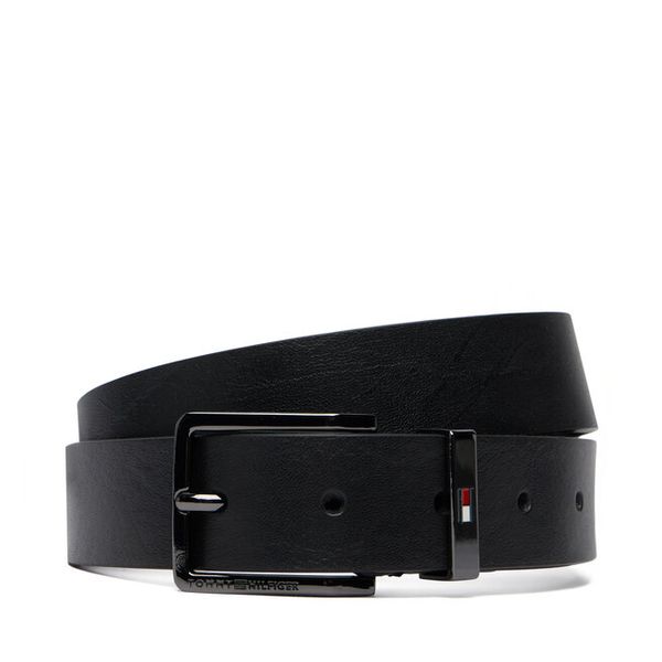 Pasek Tommy Hilfiger. Czarne paski męskie Tommy Hilfiger, bez wzorów. Za 229.99 zł.