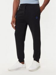 HUGO Spodnie dresowe Nompio 50522360 Czarny Regular Fit. Czarne spodnie dresowe męskie Hugo, bez wzorów, z bawełny. Za 339.99 zł.