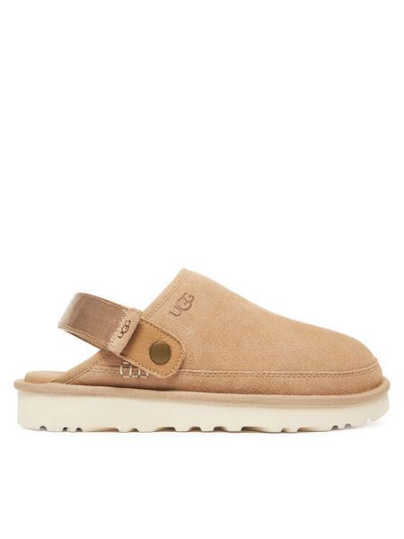 Ugg Klapki M Goldencoast Clog II 1166915 Beżowy. Brązowe klapki i japonki męskie UGG, bez wzorów, ze skóry. Za 639.99 zł.