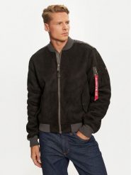 Alpha Industries Kurtka bomber 148122 Czarny Regular Fit. Czarne kurtki męskie Alpha Industries, m, bez wzorów, z syntetyku, bez ramiączek, bez kaptura. Za 739.99 zł.