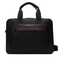 Torba na laptopa Tommy Hilfiger. Czarne torby na laptopa męskie Tommy Hilfiger, bez wzorów, małe. Za 569.99 zł.