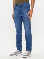Wrangler Jeansy River 112352673 Niebieski Tapered Fit. Niebieskie jeansy męskie Wrangler, bez wzorów, z bawełny. Za 224.99 zł.