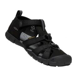 Sandały juniorskie KEEN Seacamp II CNX. Czarne buty zimowe męskie Keen, bez wzorów, sportowe, bez obcasa, bez zapięcia. Za 209.99 zł.
