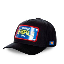 Czapka z daszkiem Capslab Superman Metropolis City DC FG/DC2/1/CAS/SUP1. Czarne czapki męskie Capslab, bez wzorów, sportowe. Za 99.00 zł.