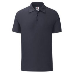 Koszulka Polo Męska Dopasowana. Niebieskie koszulki polo męskie Fruit of the Loom, m, bez wzorów, bez kołnierzyka, bez ramiączek. Za 51.99 zł.