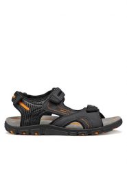 Geox Sandały U Sandal Strada U8224D 0EKBC C4367 Czarny. Czarne sandały męskie Geox, ze skóry, bez zapięcia. Za 359.99 zł.