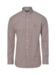 Polo Ralph Lauren Koszula męska Mężczyźni Regular Fit Bawełna brązowy|biały w paski, S. Białe koszule męskie Polo Ralph Lauren, m, bez wzorów, z bawełny, bez kołnierzyka, bez ramiączek. Za 659.95 zł.