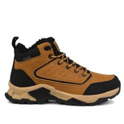 Buty męskie trekkingowe ocieplane DK VIRAL. Brązowe buty trekkingowe męskie DK, na zimę, bez wzorów, bez zapięcia. W wyprzedaży za 189.00 zł.