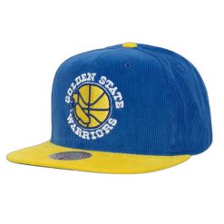 Czapka typu snapback Mitchell & Ness NBA Sueduroy HWC Warriors. Niebieskie czapki męskie Mitchell & Ness, bez wzorów. Za 230.00 zł.