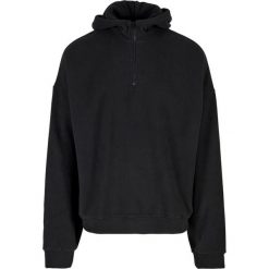 Męska Polarowa Bluza Z Kapturem Half Zip Oversized Hoodie. Czarne bluzy z kapturem męskie Urban Classics, m, bez wzorów, z polaru, z kapturem. Za 153.99 zł.
