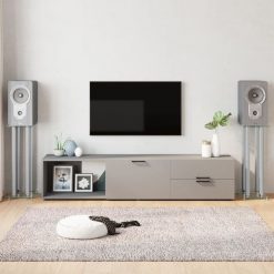 VidaXL Stojaki pod głośniki, 2 szt, srebrne, szkło hartowane, 4 słupki. Zestawy głośników vidaXL. Za 268.42 zł.
