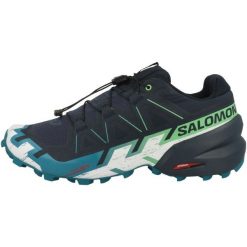 Buty do biegania męskie Salomon L47465300. Niebieskie buty do biegania męskie Salomon, bez wzorów, z materiału, bez zapięcia, do biegania. Za 734.00 zł.