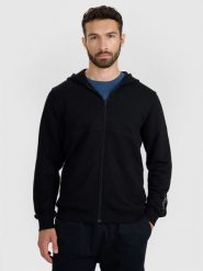 4F Bluza dresowa rozpinana z kapturem męska - czarna M. Czarne bluzy z kapturem męskie 4f, m, bez wzorów, z bawełny, z kapturem. Za 179.99 zł.