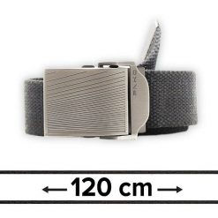 Pasek Materiałowy, Militarny Grafitowy, Solidny, 120 cm, Klamra Zamykana Manualnie -Pako Jeans. Szare paski męskie Pako Jeans, bez wzorów, z jeansu, klasyczne. Za 49.00 zł.