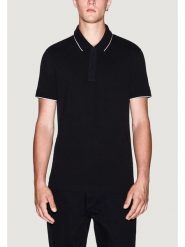 Armani Exchange Polo XM001285 AF10366 UC001 Czarny Slim Fit. Czarne koszulki polo męskie Armani Exchange, m, bez wzorów, z bawełny, bez kołnierzyka, bez ramiączek. Za 349.99 zł.