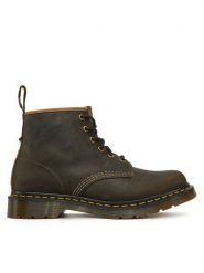 Dr. Martens Trapery Long Napped Suede31872777 Khaki. Brązowe buty zimowe męskie Dr. Martens, bez wzorów, ze skóry, bez obcasa, bez zapięcia. Za 849.99 zł.