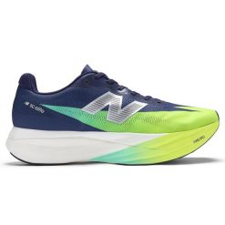 Buty męskie New Balance FuelCell SC Elite V5 MRCEL79H – granatowe. Niebieskie buty treningowe męskie New Balance, bez wzorów, z materiału, bez zapięcia, do biegania. Za 1,199.99 zł.