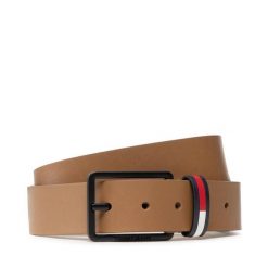 Pasek Męski Tommy Jeans. Brązowe paski męskie Tommy Jeans, bez wzorów, z jeansu. Za 229.99 zł.