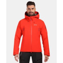 Męska kurtka typu hardshell Kilpi TRINITY-M. Czerwone kurtki outdoor męskie Kilpi, na zimę, m, bez wzorów, z hardshellu, bez kaptura, trekkingowe. Za 1,248.29 zł.