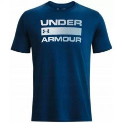 Koszulka sportowa męska Under Armour 1329582426. Niebieskie t-shirty sportowe męskie Under Armour, m, bez wzorów, sportowe, bez ramiączek. Za 173.00 zł.
