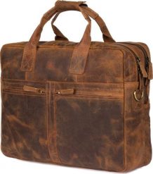 Beltimore Duża solidna skórzana torba Beltimore na laptopa dokumenty brązowa nubuk M87. Brązowe torby na laptopa męskie Beltimore, bez wzorów, z nubiku, duże. Za 494.99 zł.