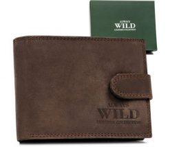 Portfel skórzany Always Wild N304L-MWH brązowy. Brązowe portfele męskie Always Wild, bez wzorów, ze skóry. Za 47.99 zł.