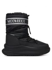 Moon Boot Śniegowce 80D2490010 Czarny. Czarne buty zimowe męskie Moon Boot, bez wzorów, ze skóry, bez obcasa, bez zapięcia. Za 899.99 zł.