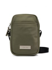 Calvin Klein Saszetka Sleek Slim Reporter LV04D3233G Zielony. Zielone saszetki męskie Calvin Klein, bez wzorów, z materiału. Za 289.99 zł.