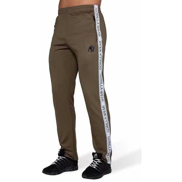 Spodnie dresowe Gorilla Wear Wellington. Zielone spodnie dresowe męskie GORILLA WEAR, bez wzorów, z dresówki. Za 233.00 zł.