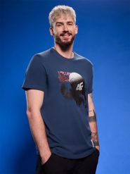 4F T-shirt regular z nadrukiem siatkarskim męski - granatowy L. Niebieskie t-shirty sportowe męskie 4f, l, bez wzorów, z bawełny, klasyczne, bez ramiączek. W wyprzedaży za 39.99 zł.