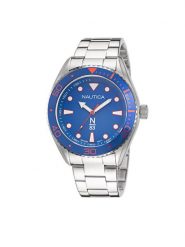 Nautica Zegarek NAPFWS221 Srebrny. Szare zegarki męskie Nautica, srebrne. Za 369.99 zł.