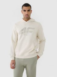 4F Bluza dresowa nierozpinana z kapturem męska - beżowa XXL. Brązowe bluzy nierozpinane męskie 4f, m, bez wzorów, z bawełny, sportowe, bez ramiączek, z kapturem. W wyprzedaży za 99.99 zł.