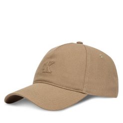 Czapka z daszkiem Calvin Klein. Brązowe czapki męskie Calvin Klein, bez wzorów. Za 169.99 zł.