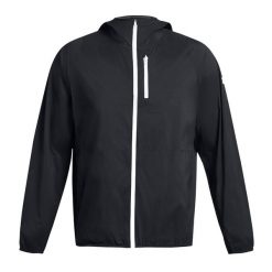 Kurtka do biegania męska Under Armour Launch Lightweight. Czarne kurtki treningowe męskie Under Armour, m, bez wzorów, bez kaptura, do biegania. Za 399.99 zł.