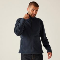 Polar roboczy męski Micro Full Zip. Niebieskie bluzy z polaru męskie Regatta, m, bez wzorów, z polaru, biznesowe, bez ramiączek, bez kaptura. Za 172.50 zł.