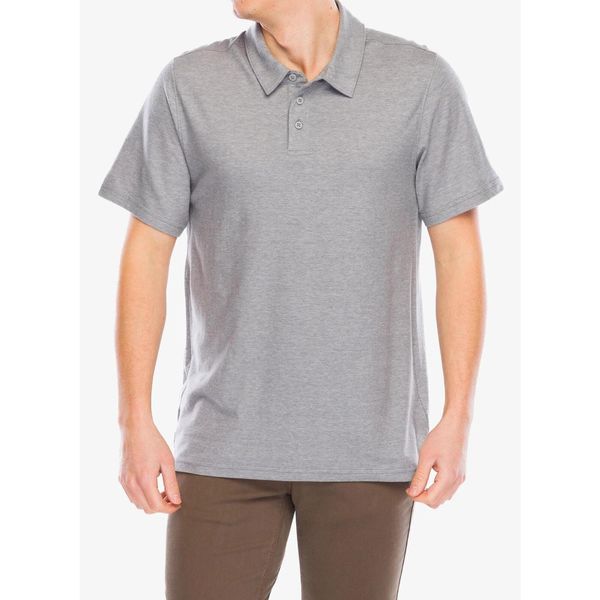 Koszulka polo męska Smartwool Short Sleeve Polo. Szare koszulki polo męskie Smartwool, m, bez wzorów, bez kołnierzyka, bez ramiączek. Za 251.99 zł.