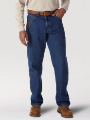 WRANGLER RIGGS WORKWEAR CARPENTER ANTIQUE INDIGO 3W020AI. Niebieskie jeansy męskie Wrangler, bez wzorów, z jeansu. Za 219.99 zł.